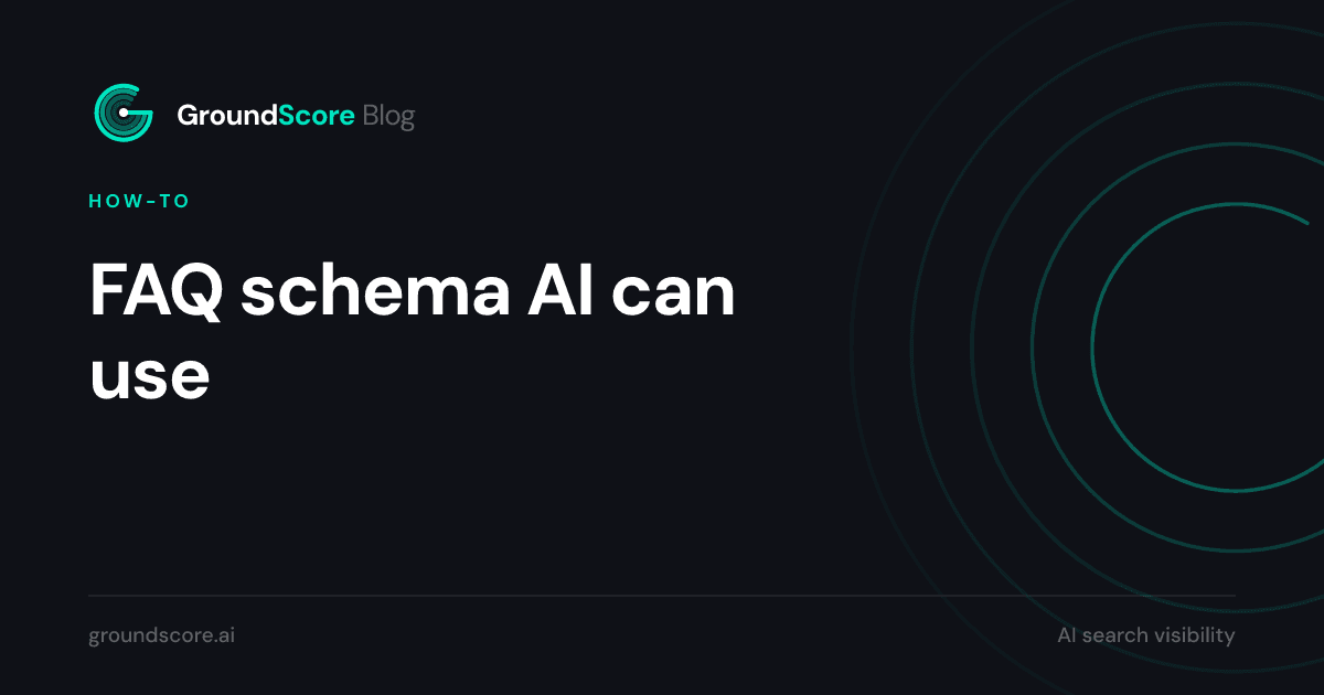 Diagram of the five steps for adding FAQ schema that AI engines can read