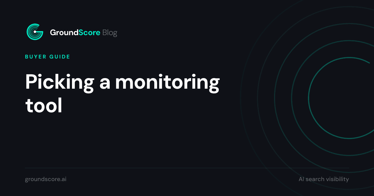 Buyer evaluating AI visibility monitoring tools against a checklist of criteria