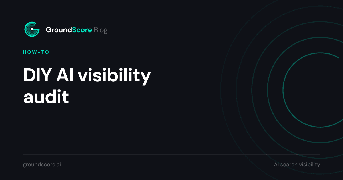 Three hour DIY AI visibility audit plan covering access, structure, and presence checks