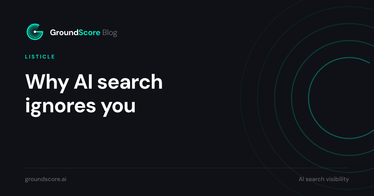 Seven reasons AI search engines ignore a website, ranked as a troubleshooting list